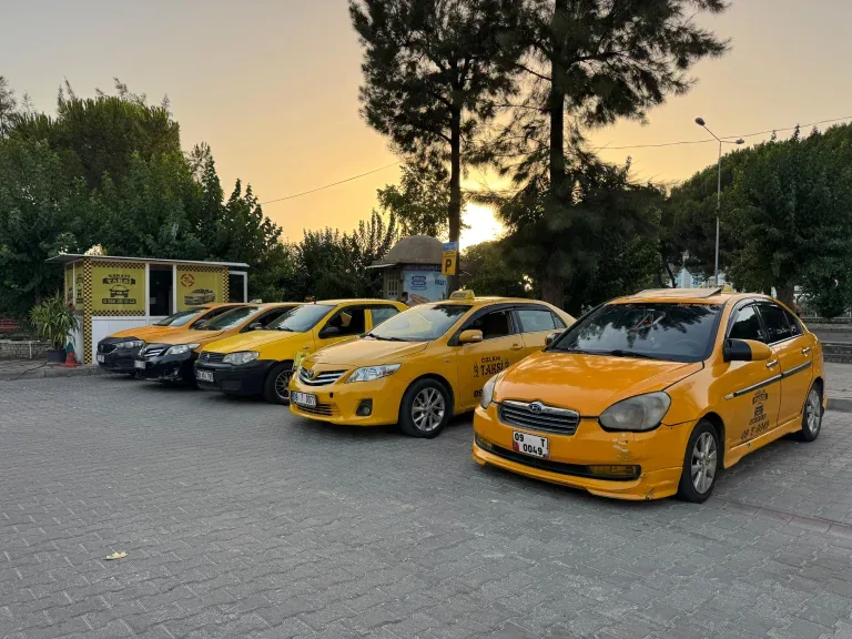 Aydın Taksi 724 araçları, taksi durağında